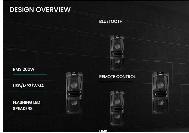 Hisense 200W Bluetooth Party Speaker HP120 - hereUR