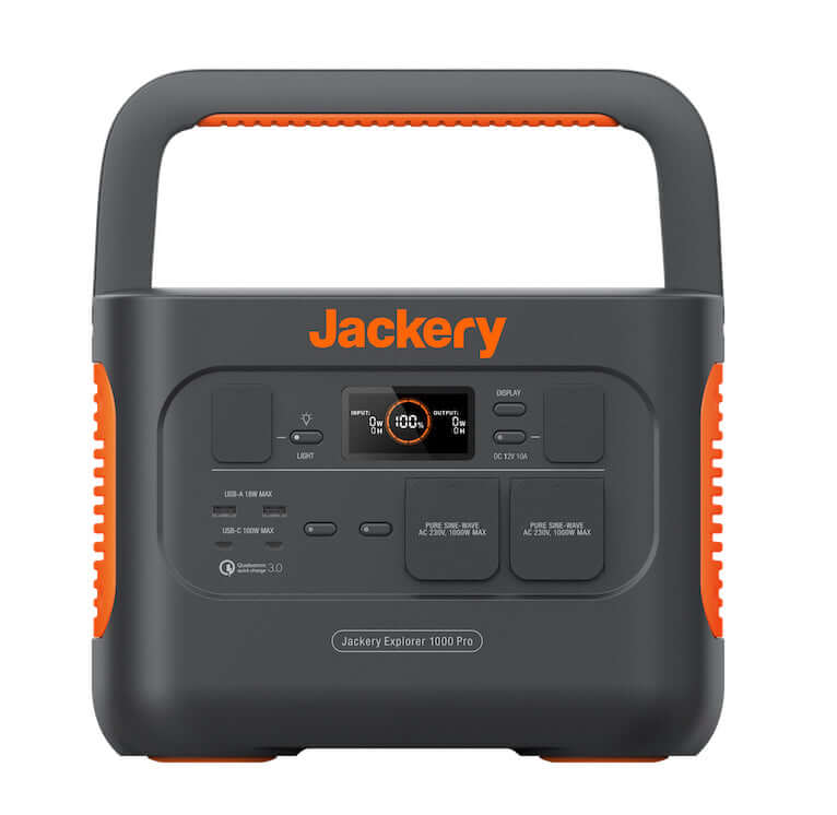 Jackery Explorer 1000 PRO Portable Power Station Ultra-quiet Jackery Explorer 1000 Pro power station with fast 2-hr charging, Pure Sine Wave, and UPS. Reliable power on-the-go. R 18889.00 Jackery