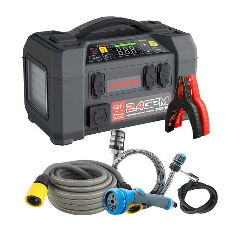 LokiThor 5 In 1 Jump starter, water pump, air inflator, powerbank and LED lighting Industry-first Multifunctional and Portable Product Jump starter, water pump, air inflator,powerbank and LED lighting Engine rating: 8.5L petrol and 6.5L Diesel R 5799.00 L