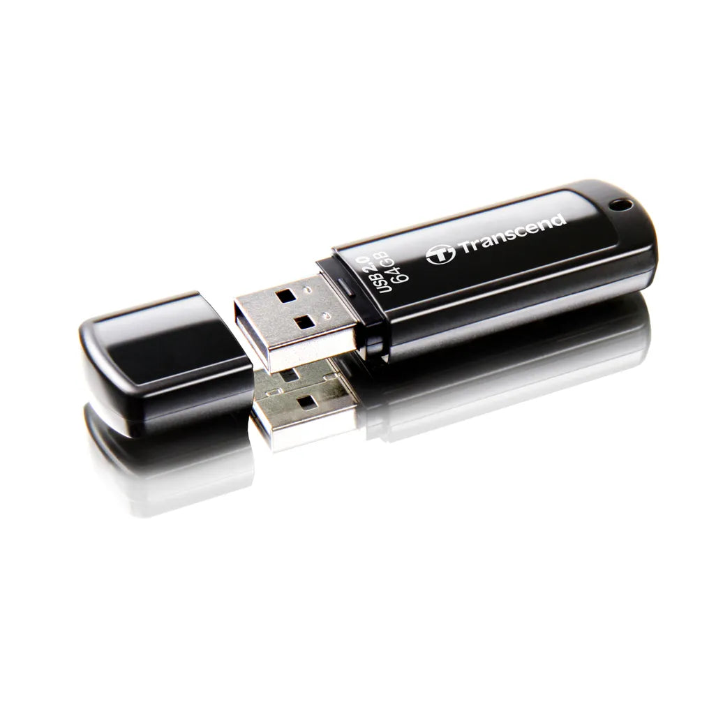 Transcend JetFlash JetFlash 350 64GB, 64 GB, USB Type-A, 2.0, Cap, 8.5 g, Black