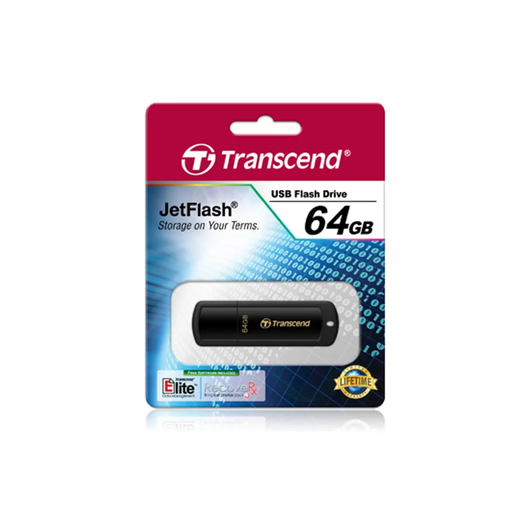 Transcend JetFlash JetFlash 350 64GB, 64 GB, USB Type-A, 2.0, Cap, 8.5 g, Black