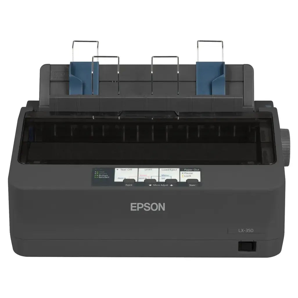 Epson Epson LX-350 A4 Mono Dot Matrix Printer - C11CC24031 Economical Epson LX-350 Printer with 4M character yield, low power, and easy integration. Compact design with cable management. R 4199.00