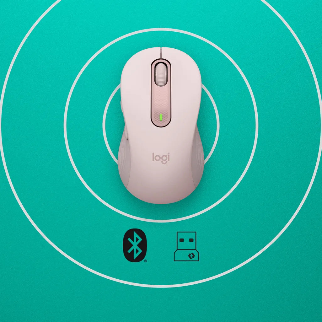 Logitech Signature M650 Wireless Mouse, Right-hand, Optical, RF Wireless + Bluetooth, 4000 DPI, PinkExperience precision and comfort with the Logitech M650. SmartWheel scrolling for better productivity. Wireless, optical, 4000 DPI.R 669.00hereUR