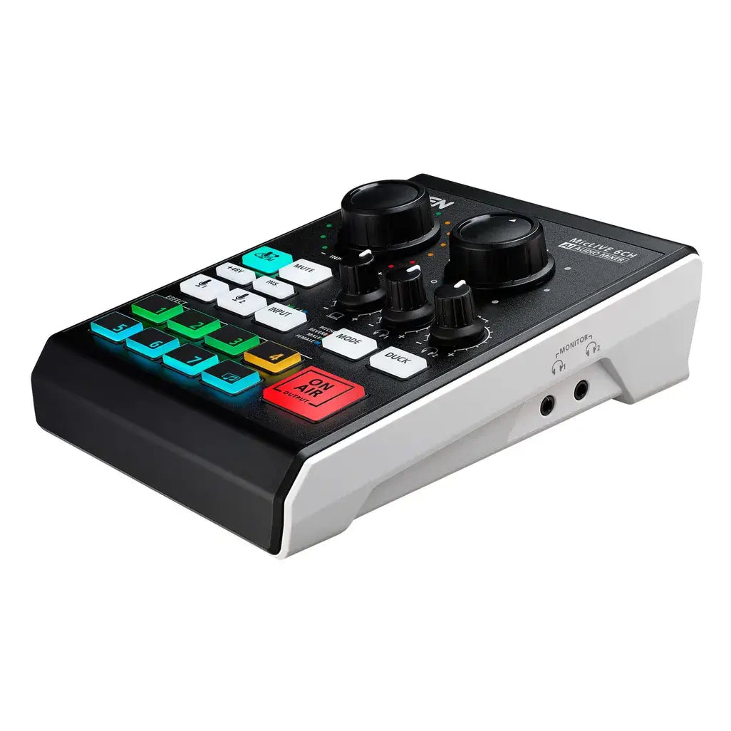 ATEN Podcast AI Audio Mixer | MicLIVE 6-CH, 6 channels, 2.55 W, Black, Grey All-in-one design simplifies audio mixing workflow for podcasting – offers up to 6-channel audio inputs, DSP and AD / DA converter R 4209.00 Aten