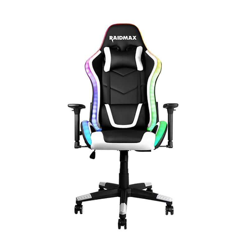 Raidmax DK925 ARGB Gaming Chair – White Upgrade your gaming setup with the Raidmax DK925 ARGB Chair, featuring adjustable pillows, a 2D moveable armrest, and 90-180° recline. Enjoy style and comfort. R 3090.0 Raidmax