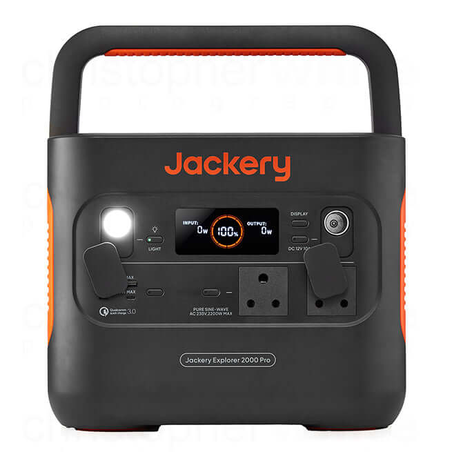 Jackery Explorer 2000 PRO Portable Power Station Compact & ultra-quiet Jackery 2000 PRO with Pure Sine Wave, 2200W inverter, fast charging, and UPS function. Portable power redefined. R 34899.00 Jackery