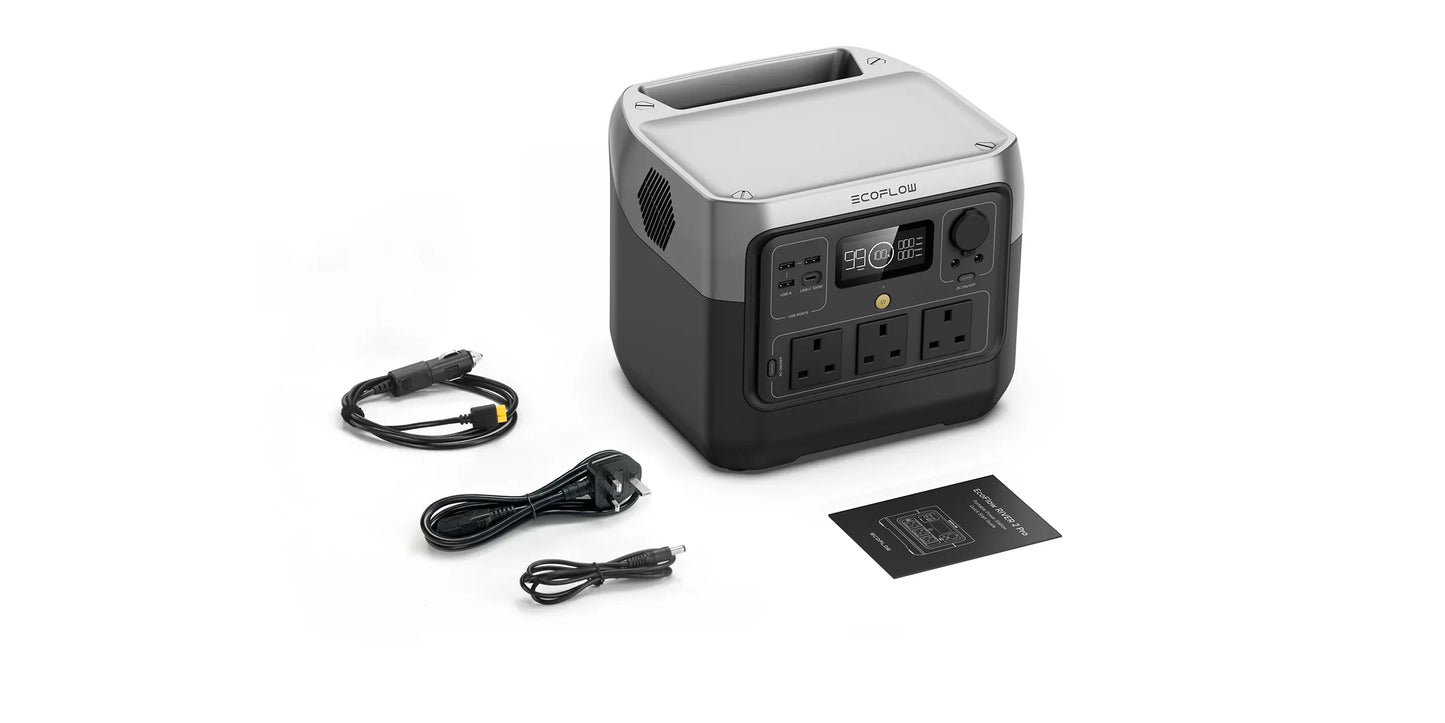 ECOFLOW RIVER 2 PRO Portable Power Station with 768Wh battery Discover the EcoFlow RIVER 2 Pro, your perfect portable power solution for off-grid adventures and emergencies with a 768Wh battery and 800W output. R 11379.0 EcoFlow