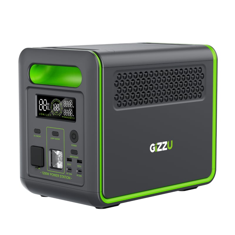 Gizzu Hero 1024Wh UPS Power Station|12 Outlets|1.3 hours Recharge|LED Torch - hereUR