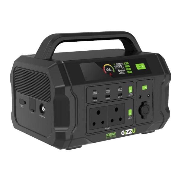 Gizzu Challenger Pro 1120Wh UPS Portable Power Station - Portable Power Supply - 11 Outlets - Lithium-Iron Phosphate Battery - Solar & Wall Charging - hereUR