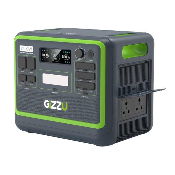 Gizzu Hero Pro 2048Wh UPS Portable Power Station - Portable Battery Backup for Household Appliances - 12 Outlets -  Lithium Iron Phosphate Battery - hereUR