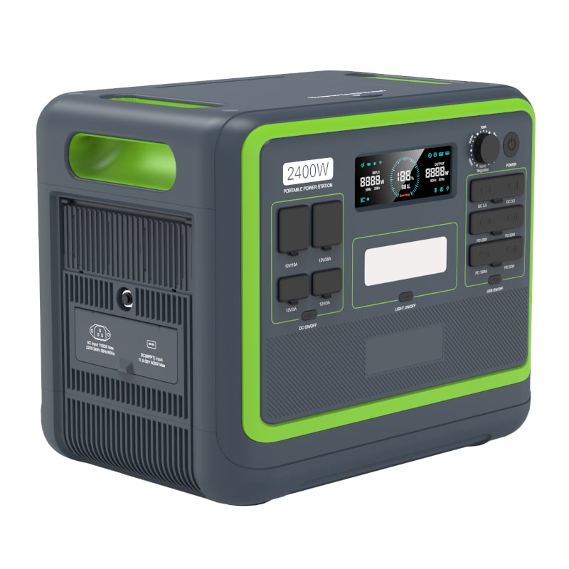 Gizzu Hero Pro 2048Wh UPS Portable Power Station - Portable Battery Backup for Household Appliances - 12 Outlets -  Lithium Iron Phosphate Battery