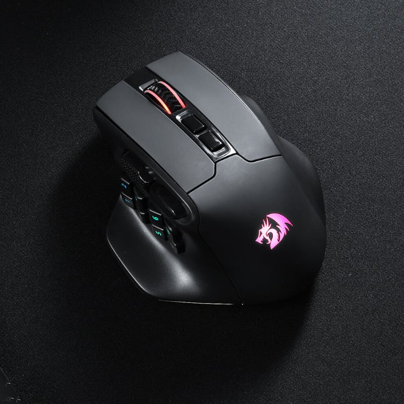 REDRAGON Aatrox Wireless 6200DP RGB MMO Gaming Mouse – Black Get an edge in gaming with the Redragon M811 PRO AATROX MMO Gaming Mouse. Featuring 15 programmable buttons for a fully customizable MMO-ready gaming experience Redragon R 999.00