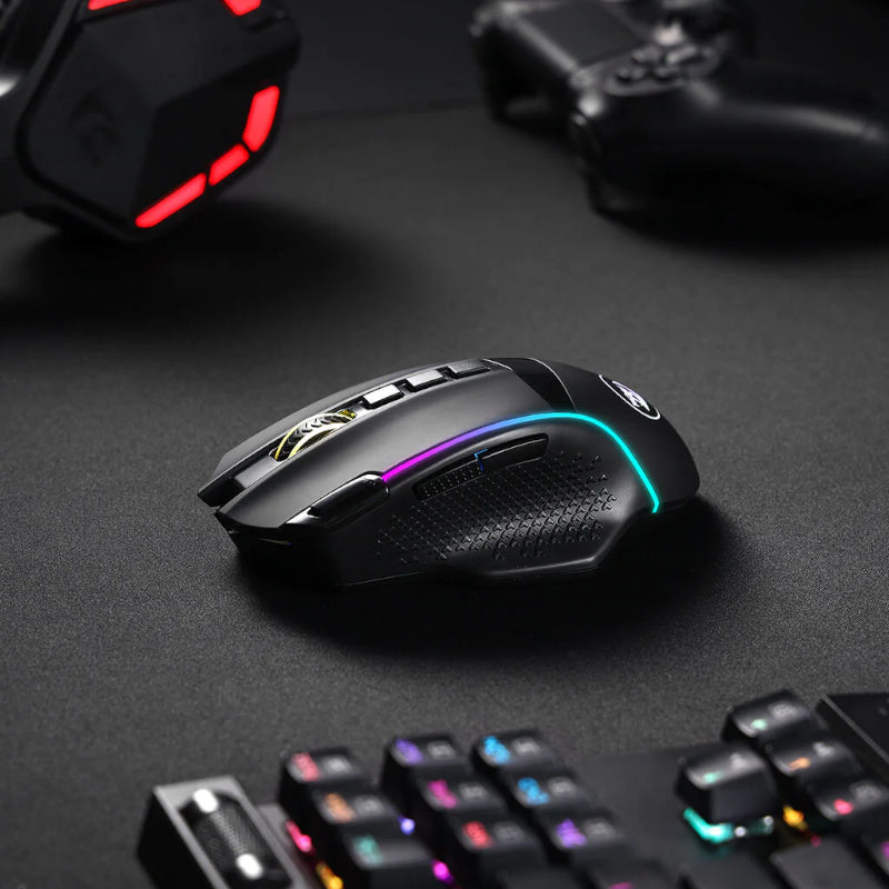 REDRAGON Enlightment 19000DPI RGB Wireless Gaming Mouse The Redragon M991 Wireless Gaming Mouse gives you a wireless gaming experience . It features nano receiver that is easy to use and installR 849.00hereUR