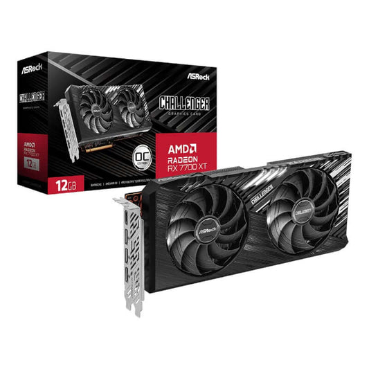 ASRock Radeon RX7700XT Challenger 12G OC 192 - BIT Graphics Card - 36 Month Warranty - hereUR