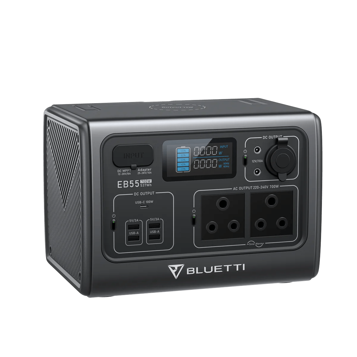 BLUETTI EB55 Portable Power Station | 700W 537Wh 700W AC Pure Sine Wave Inverter (1,400W Surge) 537Wh PREMIUM LiFePO4 BATTERY LiFePO4 Battery with 2,500+ Life Cycles to 80% 11 Outputs For Multiple Devices R 5939.00 Bluetti