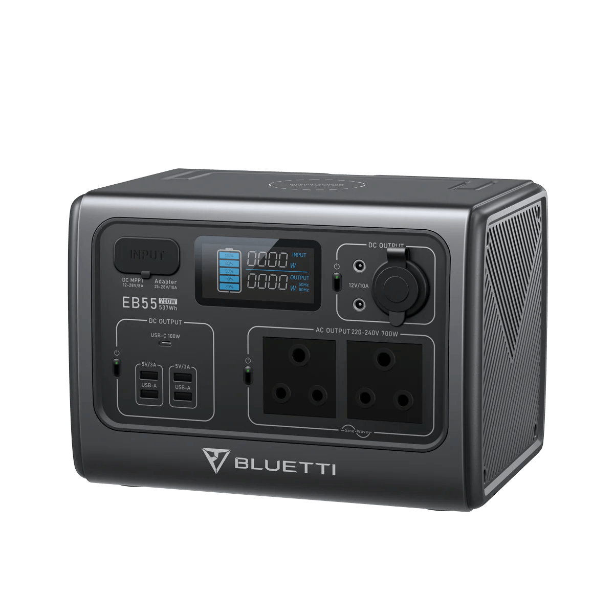 BLUETTI EB55 Portable Power Station | 700W 537Wh 700W AC Pure Sine Wave Inverter (1,400W Surge) 537Wh PREMIUM LiFePO4 BATTERY LiFePO4 Battery with 2,500+ Life Cycles to 80% 11 Outputs For Multiple Devices R 5939.00 Bluetti