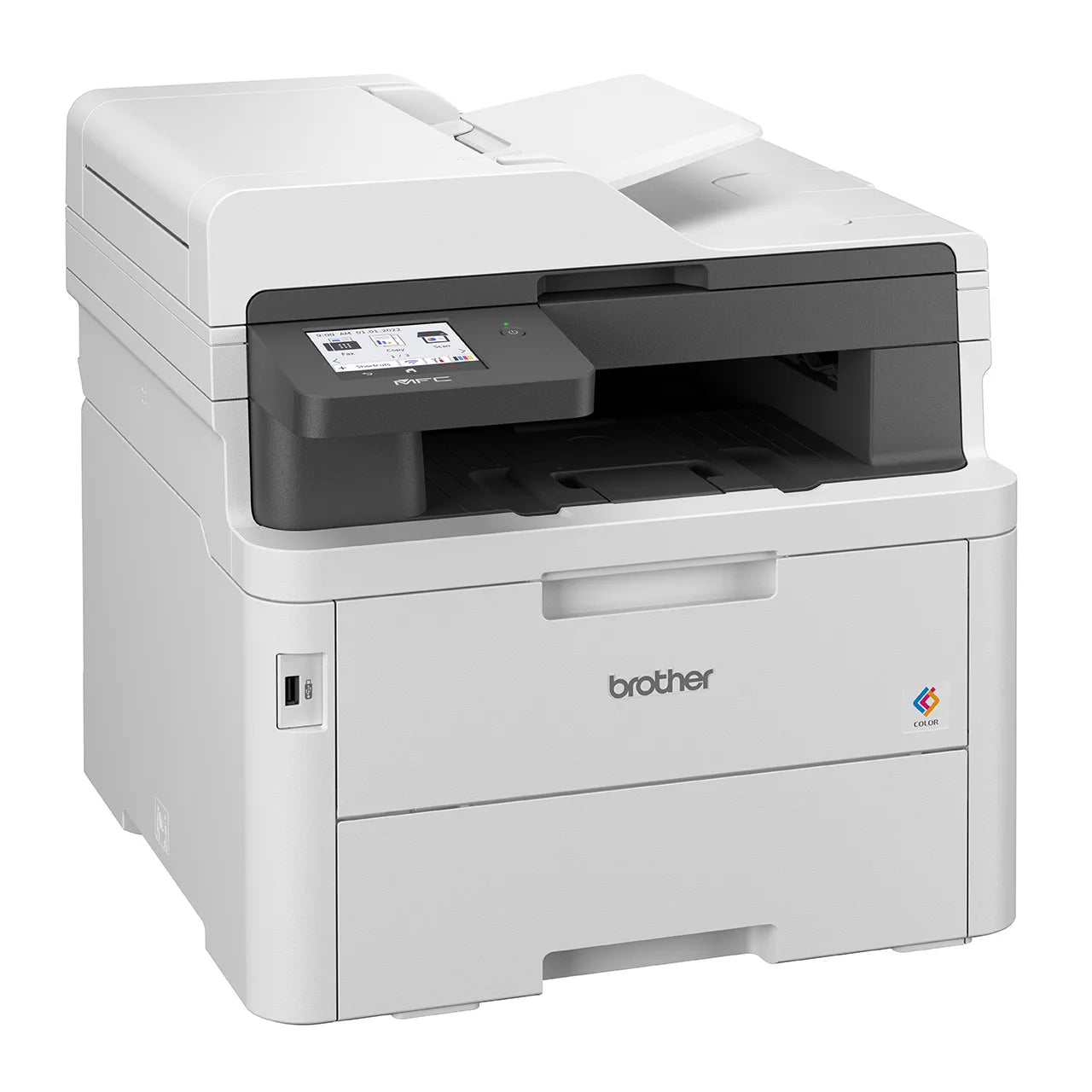 Brother MFC-L3760CDW Colour Laser Printer Wireless Colour Laser 4-in-1 with Duplex Print and Colour LCD Touchscreen Elevate office printing with the MFC-L3760CDW Laser Printer. Experience vibrant colour, duplex printing, and an intuitive LCD touchscreen.