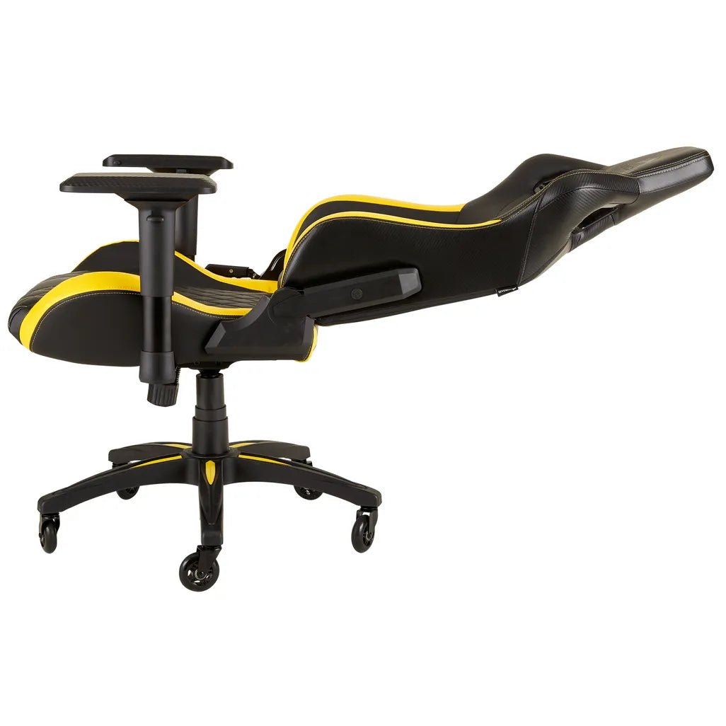 Corsair T1 RACE Gaming Chair — Black/Yellow Elevate your gaming with the Corsair T1 RACE Chair, designed for comfort and style inspired by motorsport seats. Perfect for long sessions. R 4239.00 Corsair