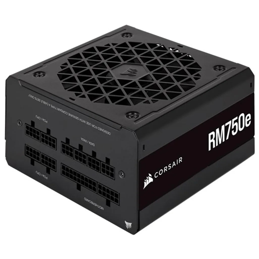 Corsair RM750e, 750 W, 100 - 240 V, 47 - 63 Hz, 5 A, 10 A, 110 W CORSAIR RMe Series Fully Modular Low-Noise Power Supplies with ATX 3.0 and PCIe 5.0 compliance provides quiet, reliable power Corsair R 2909.00