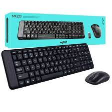 LOGITECH  MK220 WIRELESS KEYBOARD AND MOUSE COMBO USB receiver  2 4GHz 10m range sleek minimalist design - hereUR