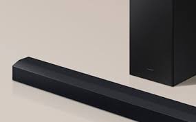 SAMSUNG WIRELESS SOUNDBAR, 2.1CH / 300W, NIGHT/VOICE EQ Experience immersive audio with the Samsung Wireless Soundbar. Features 2.1CH, 300W, Night/Voice EQ, Bluetooth TV Connection, and a 6.5” Wireless Subwoofer. R 3559.00 Samsung