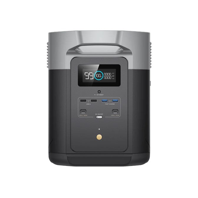 ECOFLOW DELTA MAX 1600 Portable Power Station - 2000W Output; 1612Wh Battery; 800W Solar - Int Socket - hereUR