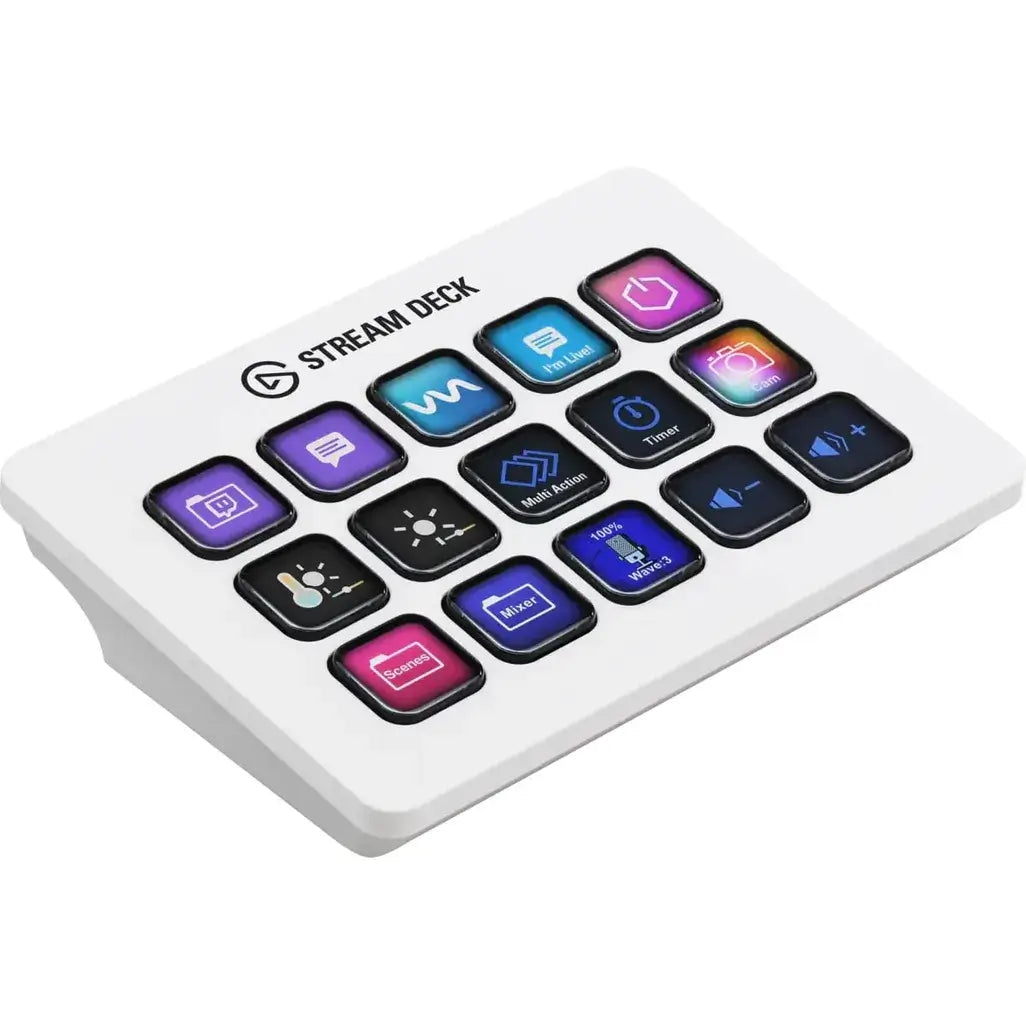 ELGATO_STREAMDECK MK2 White 10GBA9911Stream Deck features 15 customizable LCD keys to control apps and platforms. Streamline Everything Your setup is your world. R 3499.00ElgatoELGATO_STREAMDECK MK2 White 10GBA9911