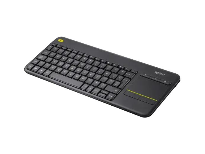 K400 PLUS WIRELESS TOUCH KEYBOARD Relaxed wireless control of your PC connected TV K400 is a quiet, easy-to-use keyboard with a built-in touchpad, R 679.00 Logitech