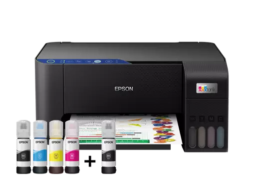 Epson EcoTank L3251 | Low-Cost Inkjet PrinterSave up to 90% on printing with Epson EcoTank L3251. Ultra-high capacity ink tanks offer hassle-free, mess-free refills.R 3199.00Epson