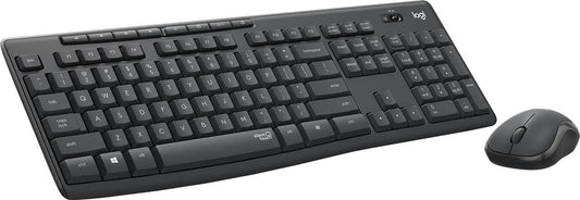 Logitech Wireless keyboard  and mouse Combo MK295 Desktop Silent (GRAPHITE) 3-Year Limited Hardware warranty - hereUR