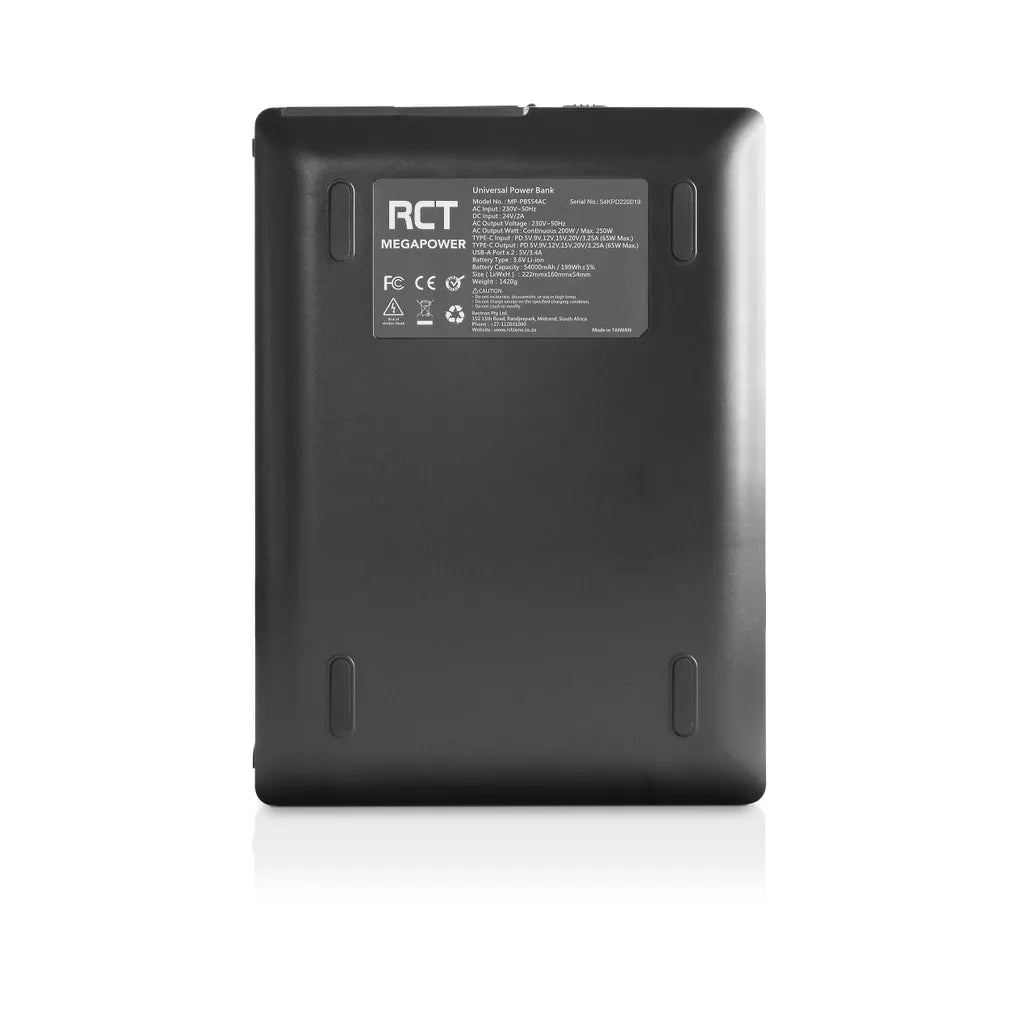 RCT MEGAPOWER S 54000mAh AC Power Bank; 2 x 230V AC Outlet; - hereUR